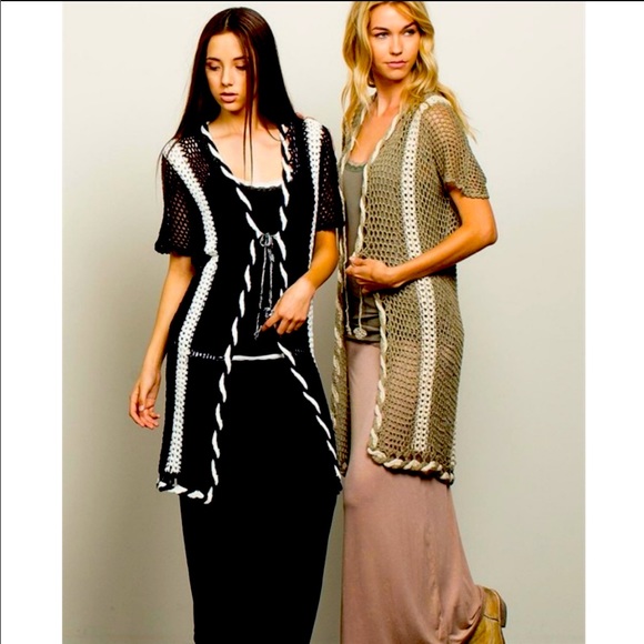 POL💙Deep Navy+white trim Long sweater jacket - Picture 2 of 6